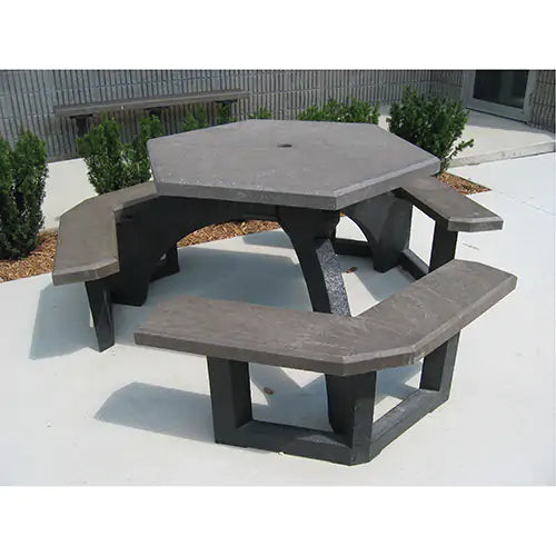 Recycled Plastic Hexagon Picnic Tables - 10BR