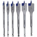 Speedbor Standard Length Blue Groove Point Spade Bit Set - 88886