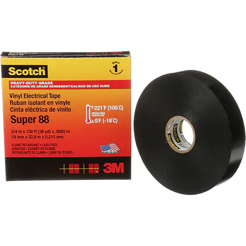 Scotch® Super 88 Professional-Grade  Electrical Tape - SUPER88-3/4X36