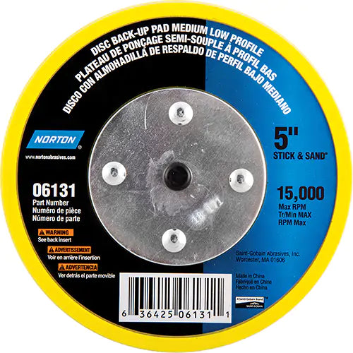 Back Up Pads For PSA & Hook And Loop Paper Discs - 63642506131