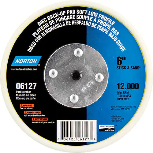 Back Up Pads For PSA & Hook And Loop Paper Discs - 63642506127