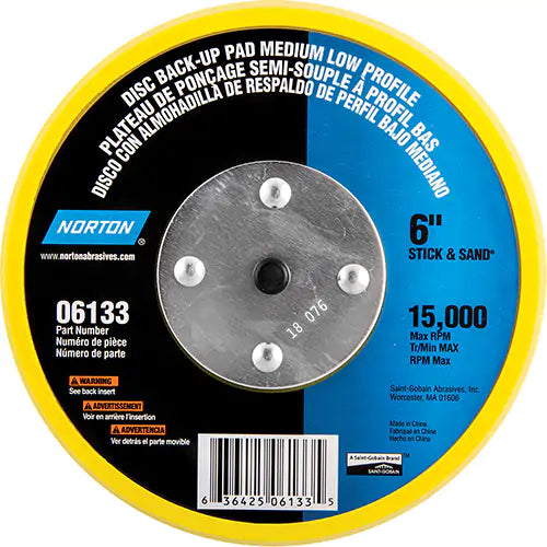 Back Up Pads For PSA & Hook And Loop Paper Discs - 63642506133