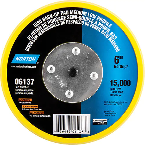 Back Up Pads For PSA & Hook And Loop Paper Discs - 63642506137