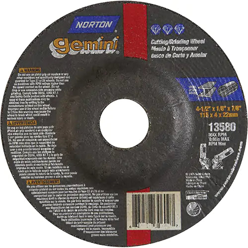 Depressed Centre Grinding Wheels - Gemini® 7/8" - 66252843591