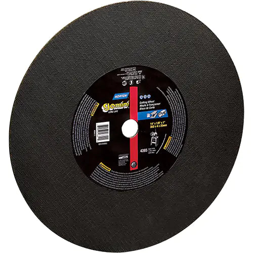 Large Diameter Reinforced Cut-Off Wheels for Stationary Saws - Gemini®Large Diameter 1" - 66253410185