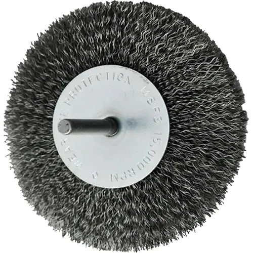 Circular Crimped Wire End Brushes 1/4" - E411
