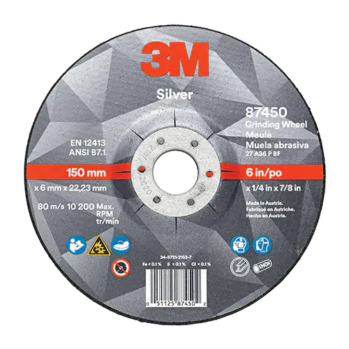 Silver Depressed Centre Grinding Wheel 7/8" - AB87453