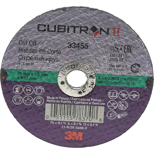 Cubitron™ II Cut-Off Wheel 3/8" - 33455