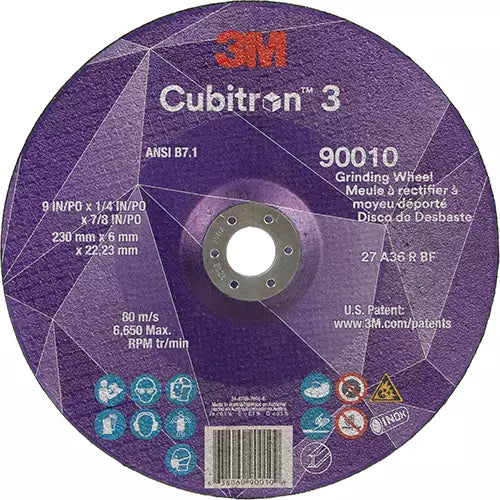 Cubitron™ 3 Depressed Center Grinding Wheel 22.23 mm - 7100313202