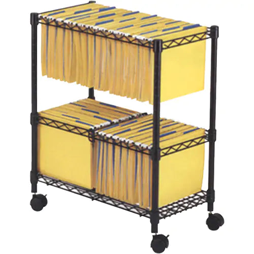 File Carts- 2-tier Rolling File Cart - 5278BL