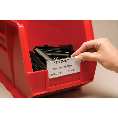 Tri-Dex™ Label Holders - For Slotted Plastic Bins - TR-0813