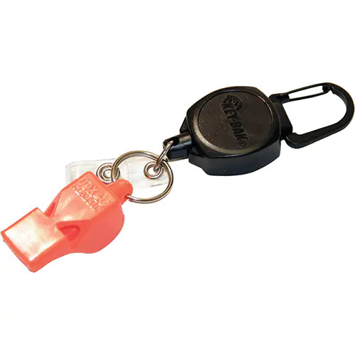 Self Retracting ID Badge and Key Reel with Whistle - 0KBP-0041