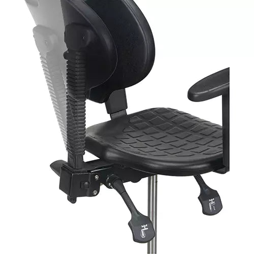 Heavy-Duty Ergonomic Stool with Adjustable Arm Rests & Nylon Stem Casters - OR334