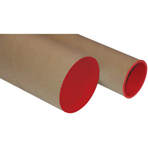 Postal Tubes - Plug-Seal Mailing & Packaging Tubes 2.5" W x 37" L - 2.5X39-RED