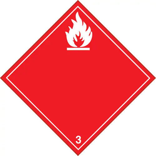 Flammable Liquids TDG Shipping Labels 4" x 4" - 09111