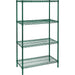 Heavy-Duty Green Epoxy Finish Wire Shelving - RL652