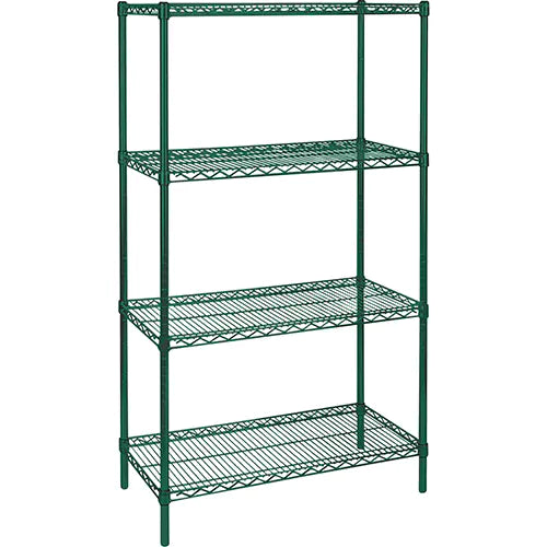 Heavy-Duty Green Epoxy Finish Wire Shelving - RL656