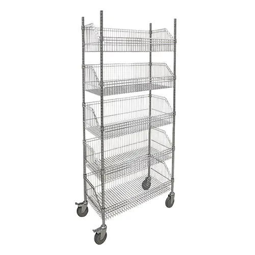 Wire Basket Shelving Cart - RN613