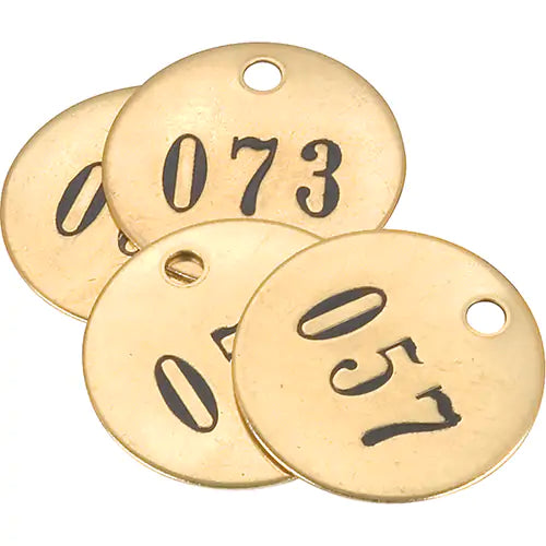 Numbered Brass Tags - 40003
