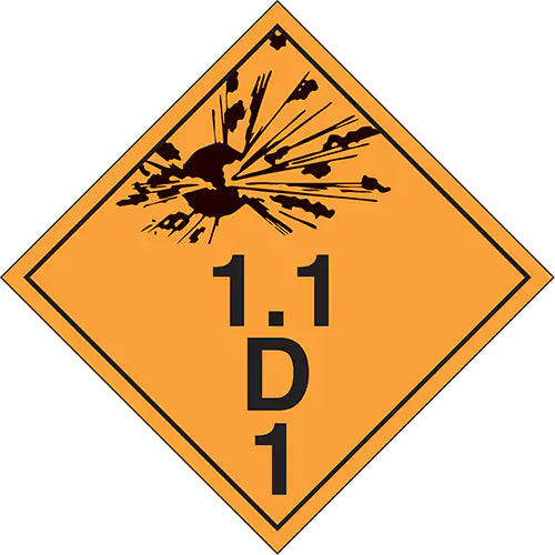 Explosive Materials TDG Placards - TT110DPS