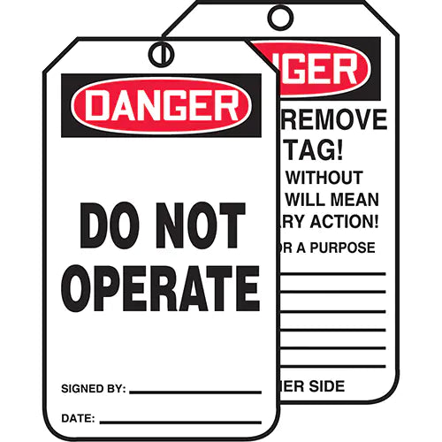 Tags By-The-Roll Safety Tags 6 5/8" x 6 5/8" x 3 5/8" - TAR121