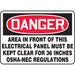 "Electrical Panel Must Be Kept Clear" Sign - MELC002VS