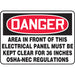 "Electrical Panel Must Be Kept Clear" Sign - MELC002VP