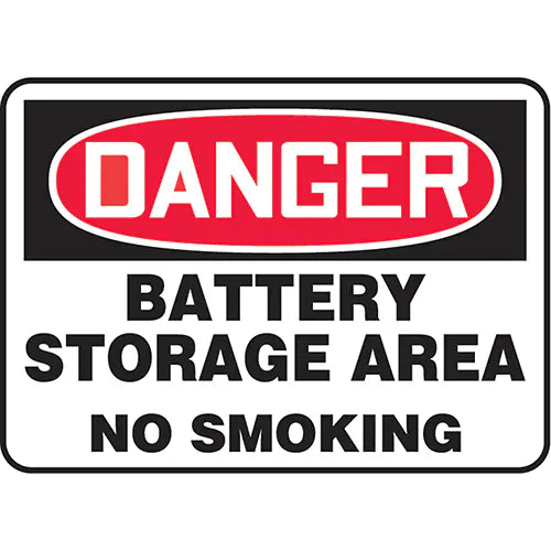 "Battery Storage Area" Sign - MELC142VS