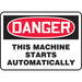 "Starts Automatically" Sign - MEQM047VA