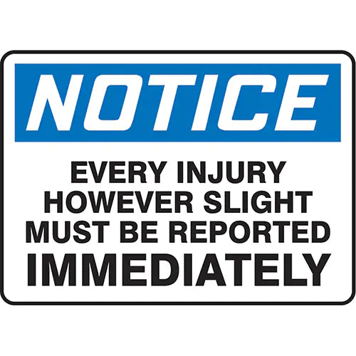 Injury Reporting Sign - MFSD818VA