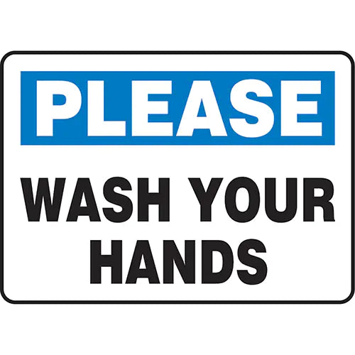 "Wash Your Hands" Sign - MRST902VP