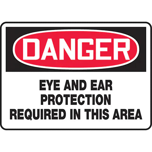 "Eye & Ear Protection Required" Sign - MPPE035VP