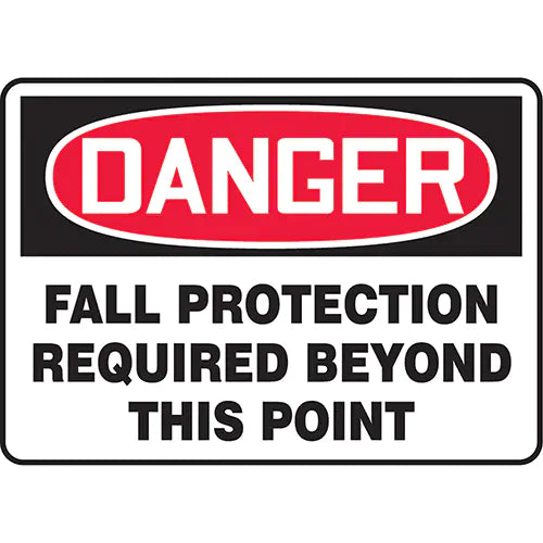 "Fall Protection Required" Sign - MFPR104VA