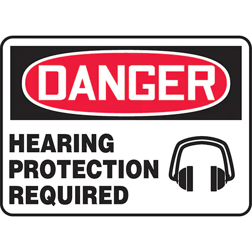 "Hearing Protection Required" Sign - MPPE133VS