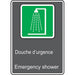 "Douche d'urgence / Emergency Shower" CSA Safety Sign - FBMCSA947VS