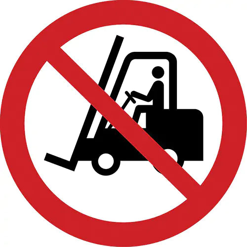 No Access for Forklifts ISO Prohibition Safety Labels - LSGP6794