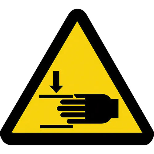 Crushing Hands Hazard ISO Warning Safety Labels - LSGW1462
