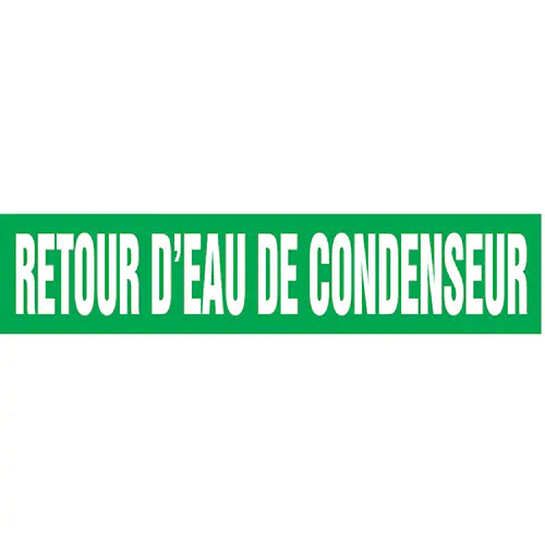 "Retour d'Eau de Condenseur" Pipe Markers - CRPK243SSD