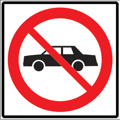 No Cars Traffic Sign - SD292