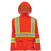 Hi-Vis FR/PU Safety Rain Jackets Small - 6055FRJO-S