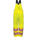 Hi-Vis FR/PU Safety Rain Bib Pants 3X-Large - 6055FRPG-XXXL