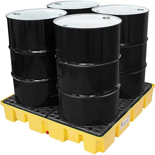 Poly-Slim-Line™ Spill Pallet with Drain - 5400-YE-D