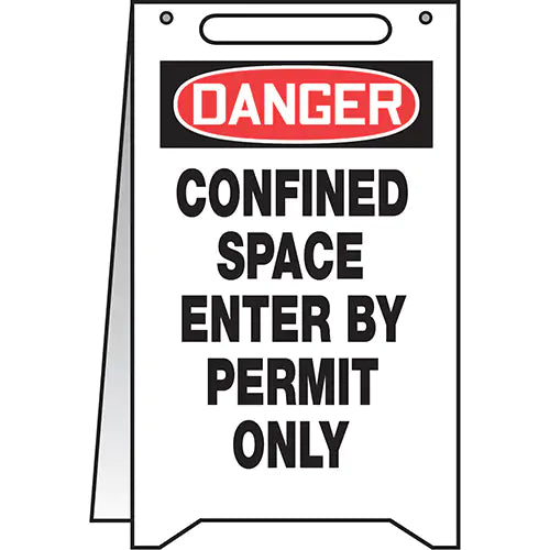 "Confined Space" Fold-Ups™ Floor Sign - PFR130