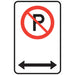 No Parking Traffic Sign with Directional Arrows - SEB004