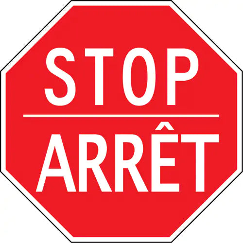 "Stop / Arrêt" Sign - SEC345