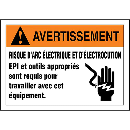 "Risque d'arc électrique et d'électrocution" Sign - FRMELC359VA