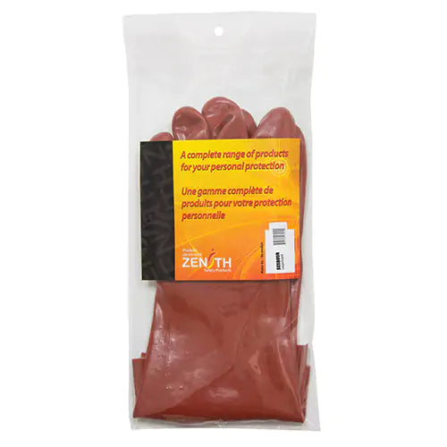 Red Smooth-Finish Chemical-Resistant Gloves 9 - SEE805R