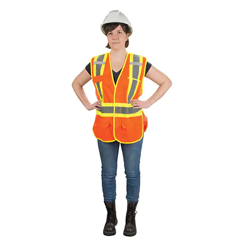 CSA Compliant High Visibility Surveyor Vest Large - SEF102