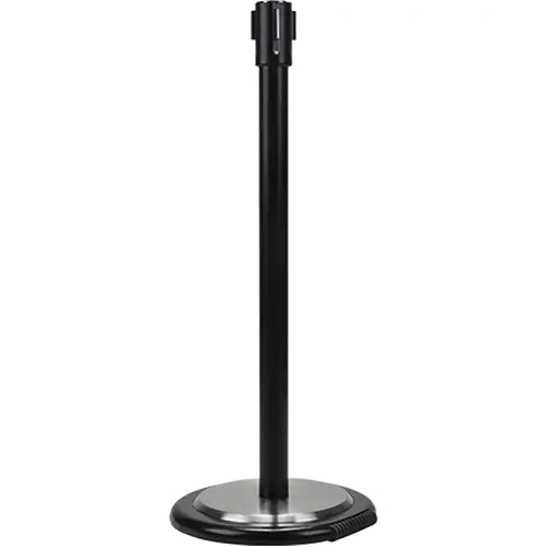 Free-Standing Crowd Control Barrier Receiver Post With Wheels - SEI763