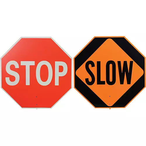 Double-Sided "Stop/Slow" Traffic Control Sign - 03-853